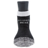 Woodrow Wear, Power Paws Reinforced Foot Dog Socks, Black Grey, XXL, Fits 130-180 pounds