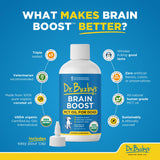 Dr. Buzby’s Brain Boost Organic MCT Oil for Dogs, 16 Oz Human Grade MCTs C8, C10, Senior Dog Dementia, Made from Pure Organic Coconut Oil, Medium Chain Triglyceride Liquid Dog Supplement