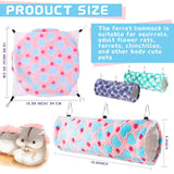 Sweetude 6 Pcs Rat Hammock Set Ferret Hanging Tunnel 3 Tier Guinea Pig Hammocks Hideout Soft Chinchilla Bed for Cage Accessories Hide,Play and Sleep(Lovely,Heart)