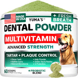 Advanced Dog Dental Powder, Breath Freshener with Multivitamin, Dog Teeth Cleaning, Bad Breath & Tartar and Plaque Off Remover for Dogs Probiotics lab co, Pet Oral Care - Vitamins and Supplements