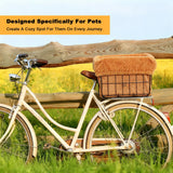 Xixter Pet Bike Basket Liner Comfortable and Warm with Easy Installations,Outer Layer Made of Short Plush Material(Bike Basket Not Included)