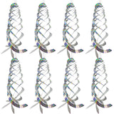 Sfcddtlg, 8 PCS Bird Spiral Hanging Reflectors-15.8 Inch Outdoor Hanging Reflective Device-Garden Decoration to Prevent Birds from Entering The House Garden Swimming Pool