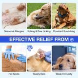 Dog Allergy Chews - Itching Skin Relief - 180 Chews Natural Dog Allergy Relief Treatment for Paw Licking, Anti-Itch, Dry Skin, Hot Spots, Allergies & Immune Support Supplement