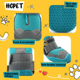 Hcpet Dog Shoes for Large Dogs, Breathable Dog Booties for Small Medium Dogs, Anti-Slip Dog Boots & Paw Protectors for Hot Pavement Winter Snow Hiking with Reflective Straps Blue Size 3