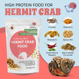 Snout and Shell Hermit Crab Food Bundle (Farm and Meadow, Fruity Breakfast Blend, Crabby Bug Blend, Greensand)