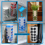 Wall-Mounted Plastic Bag Holder (2 Pack) - Multi-Use Kitchen Organizer for Grocery Bags, Socks & Underwear | Space-Saving Design with Adhesive & Screws