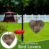 Menkxi 2 Pcs Nesting Material Bird, 9 x 7 Inch Hummingbird Nest House Bird House for Outside, Gift Design for Animal Lovers, Winter Fowl Gifts in Indoor Patio Garden (Heart Shaped)
