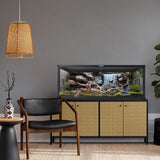 Phailozoo 85 Gallon Reptile Tank, Front Opening Snake Tank for Easy Maintenance, Reptile Enclosure with Top Screen Ventilation 48''x24''x18''
