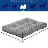 MidWest Homes for Pets Small QuietTime Deluxe Gray Ombré Swirl Plush Pet Bed, Machine Washable, Non-Skid Bottom, Soft Crate Mat for 24-inch Crates