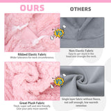 KOOLTAIL Fuzzy Dog Sweater Hoodie for Small Medium Large Dogs, Soft Fleece Pet Clothes Sweatshirt with Leash Hole, Warm Winter Dog Sherpa Jacket Snuggie Cold Weather Coat for Puppy Cats Girl, Pink L