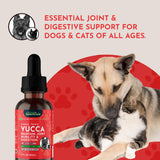 Animal Essentials Yucca - Hip and Joint Yucca Root Supplement for Dogs & Cats, Liquid Herbal Care Drops for Senior Dogs & Older Pets, Bowel & Immune Support, Antioxidant Boost - 1 fl oz