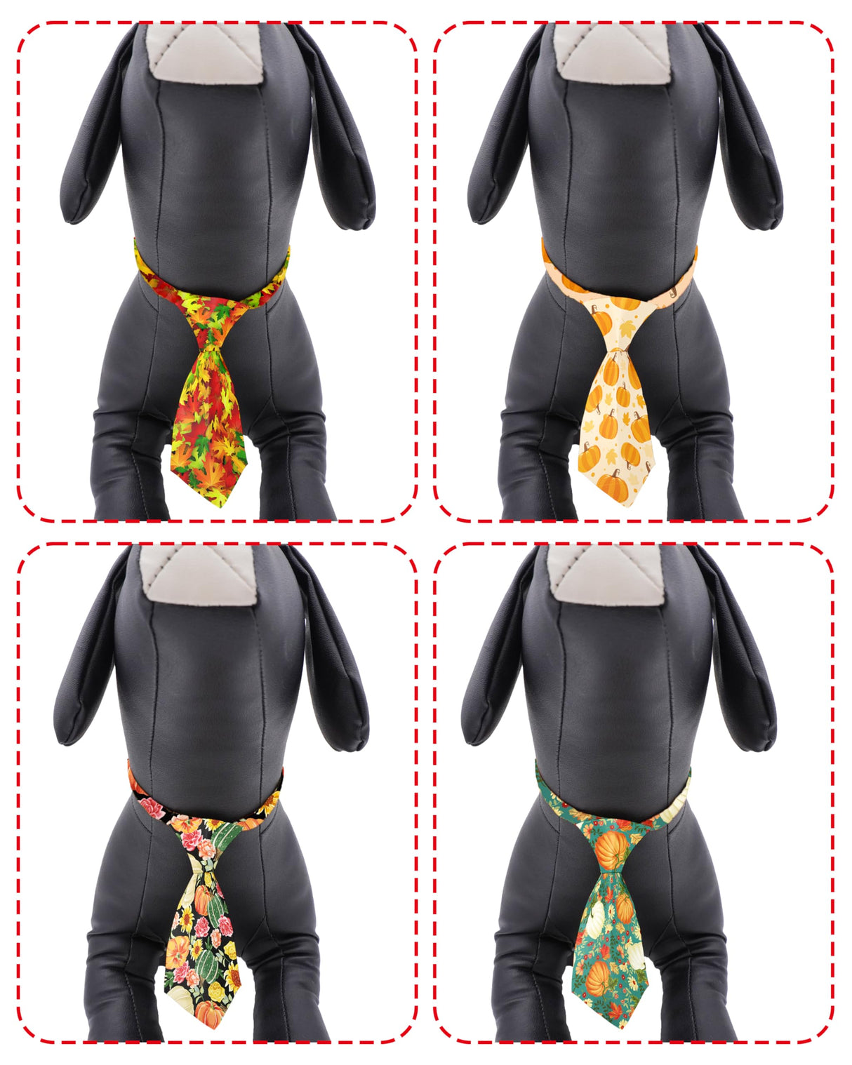 PET SHOW 30 Pack Fall Small Dog Ties Neckties for Doggies Cats Pumpkin Maple Leaf Adjustable Collar Neck Ties Girl Boy Pets Autumn Costumes Puppy Holiday Grooming Accessories Party Gift Favor