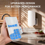 Flying Insect Trap for Indoors, Plug-in Fly Trap Bug Catcher for Gnats, Fruit Flies & House Flies, Upgraded Blue UV Light Trap with Sticky Cards, Silent & Mess-Free, 1 Device + 5 Refill