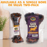 Pack Approved Beef Shin Bones for Dogs - Liver Coated Long Lasting Dog Chews for Aggressive Chewers - Rawhide-Free Big Bones for Large Dogs - Healthy Large Dog Bone (1 Pack)