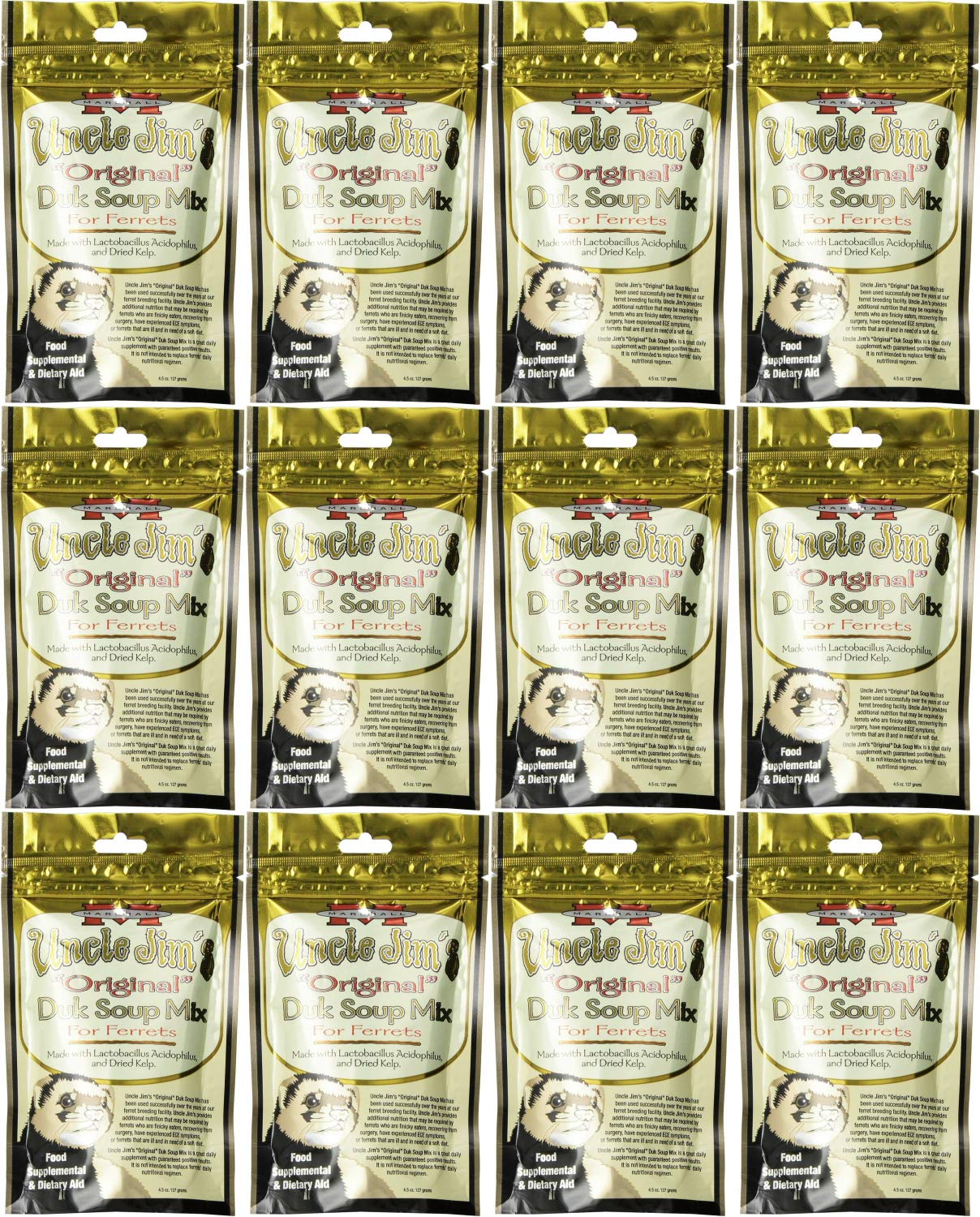 Marshall Uncle Jim's Original Duk Soup Mix for Ferrets 4.5oz. (Pack of 12)
