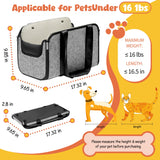 WOYYHO 16 lbs Console Dog Car Seat with Removable Liner, Center Console (Width >9in) Dog Carseat with Front Rear Pillows, Foldable Puppy Car seat with Safety Tether, Stable No Shaking Gray