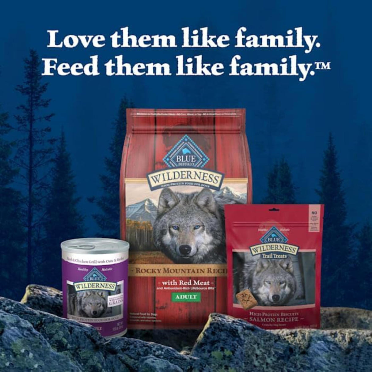 Blue Buffalo Wilderness Variety Pack Dog Treats Made with Natural Ingredients Duck Turkey & Salmon