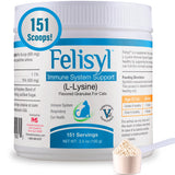 Felisyl L-Lysine Granules for Cats 100g (3.5 oz, 310 Servings) – Supports Immune, Respiratory, and Eye Health. Eases Sneezing, Runny Nose, and Watery Eyes. Tasty Salmon Flavor - Made in The USA