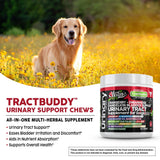 Clean Pets Cranberry for Dogs Urinary Tract Support | D-Mannose UTI Bladder Stones Dandelion Glucosamine HCL Marshmallow Nettle Leaf Saw Palmetto Uva Ursi Buchu Horsetail Methionine Parsley Supplement