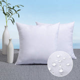 Pack of 2 18x18 Outdoor Pillow Inserts, Outdoor Throw Pillows Water-Resistant Decorative Premium Square Pillow Stuffer Sham for Porch Swing Couch Sofa Cushion Patio Furniture