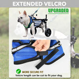 LOKSHUN Small Dog Wheelchair for Back Legs, Adjustable Rear Leg Mobility Support for Small Dogs up to 22 lbs, Lightweight Dog Mobility Cart with Harness, Heavy-Duty Wheels & 5ft Leash (Blue-XS).
