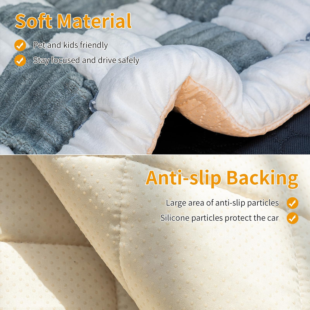 MDSASFD Sofa Couch Cover, Sofa Covers for Dogs Washable, Non-Slip Striped Sofa Slipcovers for Sectional Sofa, Sofa Cover Furniture Protector for L Shaped(1pc, Grey&White, 24.8"×54")