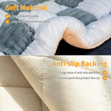 MDSASFD Sofa Couch Cover, Sofa Covers for Dogs Washable, Non-Slip Striped Sofa Slipcovers for Sectional Sofa, Sofa Cover Furniture Protector for L Shaped(1pc, Grey&White, 24.8"×54")