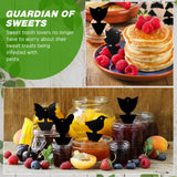 Qualirey 200 Pcs Fruit Fly Traps Fungus Gnat Killer Bug Mosquito Trap Fruit Fly Killer Double Side Sticky Traps Plant Trap Insect Catcher Killer for Indoor Outdoor House Kitchen (Exquisite, Black)
