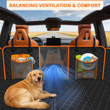 TNELTUEB Extra Large Back Seat Extender for Dogs with Dog Bed Mats, Waterproof Dog Car Seat Cover for Back Seat with Hard Bottom, Anti Scratch, Safer, Easy to Use and Clean, Holds 450LBS Black