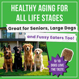 Pawsential Glucosamine for Dogs - Joints Health Treats w/Omega Fish Oil - Natural Joint Pain Relief - Canine Hip and Joint Supplement w/Chondroitin + MSM + Turmeric + Calcium - 120 Beef Chews
