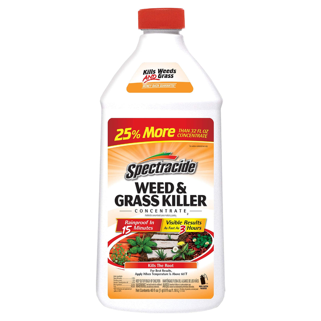 Spectracide Weed And Grass Killer Concentrate 40 Ounces, Use On Patios, Walkways And Driveways, 6 Pack