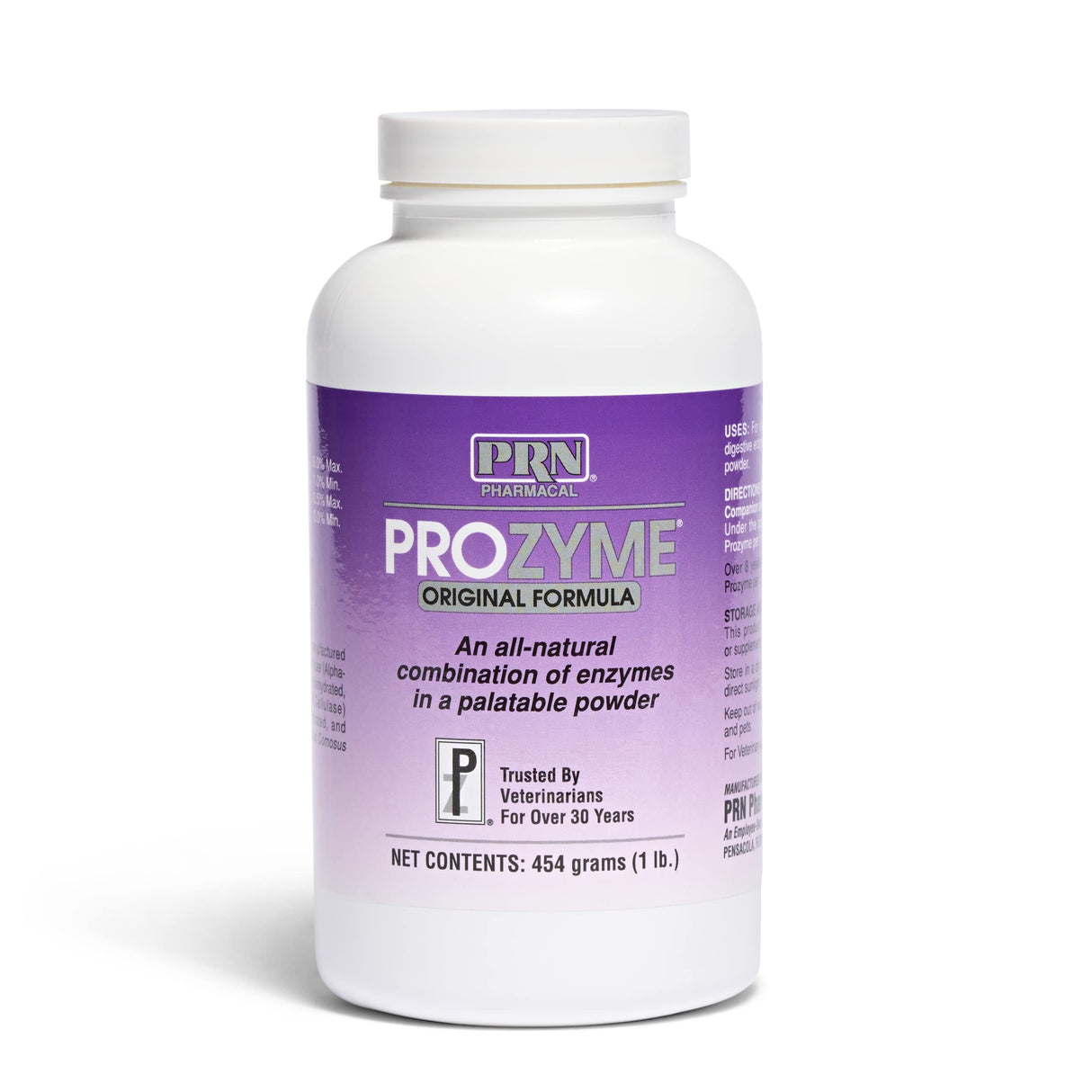 PRN Pharmacal ProZyme Original Formula Enzyme Replacement Supplement - Reinforces Animal's Gut Health, Supports Dog & Cat Food Breakdown - Promotes Pet's Digestive Health - 454 g, 1 lb Bottle