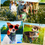 Kacctyen 100 Pcs Dog Bandanas Summer Bulk Hawaiian Dog Adjustable Cute Washable Triangle Kerchief Scarf Bibs for Small to Medium Pet Seasonal Party Costume Accessories