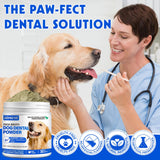 Dog Teeth Cleaning Powder - Dental Powder for Dogs Teeth - Plaque Removal - Supports Gum Health - Tartar Remover with Natural Herb Blend and Postbiotics 30 Day Supply - Mint Flavor