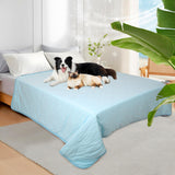 ZAKAPAWS Cooling Blanket for Dogs - Q-MAX>0.4 Waterproof Pet Throw Blanket Bed Cover, Non-Slip Dog Blankets for Couch Protector, Washable Furniture Cover for Summer, Blue,50x60