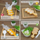 Rice Ball Mold,Rice Ball Shaker, Ball Shaped Kitchen Tools DIY Lunch, Maker Mould Food Decor for Kids, Mold With a Mini Rice Scoop（yellow）…