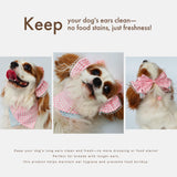 Soft Cotton Dog Headband for Cocker Spaniel, Cavalier, Springer - Adjustable Bow Pet Hair Accessory (Dog Bow Pink)