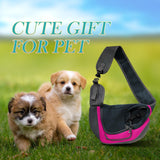 PUCEWMY Small Dog Sling Carrier, Sling Pet Pouch to Wear Medium Dog Cat Travel Breathable, Soft-Sided Crossbody Puppy Carrying Purse Bag, L, Rose
