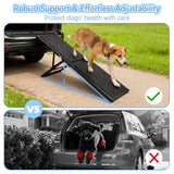 LoopTime Dog Ramp for Car,49.4"x 16.1" Dog Stairs for Large Dogs with Anti-Slip Surface,Large Folding Pet Stairs for SUV,Truck with Adjustable Height,Outdoor Portable Wide Dog Steps up to 99LBS
