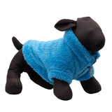 THE WORTHY DOG Faux Shearling Dog Sweater – Ultra Soft Warm Fleece 1/4 Zip Pullover with Soft Knit Lining – Cozy Fall & Winter Dog Jacket - Turquoise, X-Small