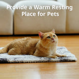 Petace Self Warming Cat Bed, 30" x 20" Ultra Soft Cat Dog Pet Heating Pad for Indoor Outdoor, Non-Slip Heated Dog Mat Thermal Blanket