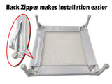 Pozico Elevated Pet Bed with Breathable Mesh for Small Cat and Dog, Raised Cooling Pet Cot for Puppy and Kitty, 18.9x18.9 inch (Gray Bed)