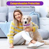 4 Pack Flea Collar for Dogs, Adjustable Flea & Tick Prevention Collars with Comb for Small Medium and Large Dog, Waterproof Flea Control Collar Safe for All Breeds, 25 inch