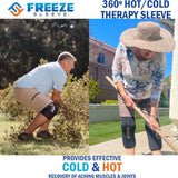 FreezeSleeve Ice & Heat Therapy Sleeve- Reusable, Flexible Gel Hot/Cold Pack, 360 Coverage for Knee, Elbow, Ankle, Wrist- Blue Camo, X-Large