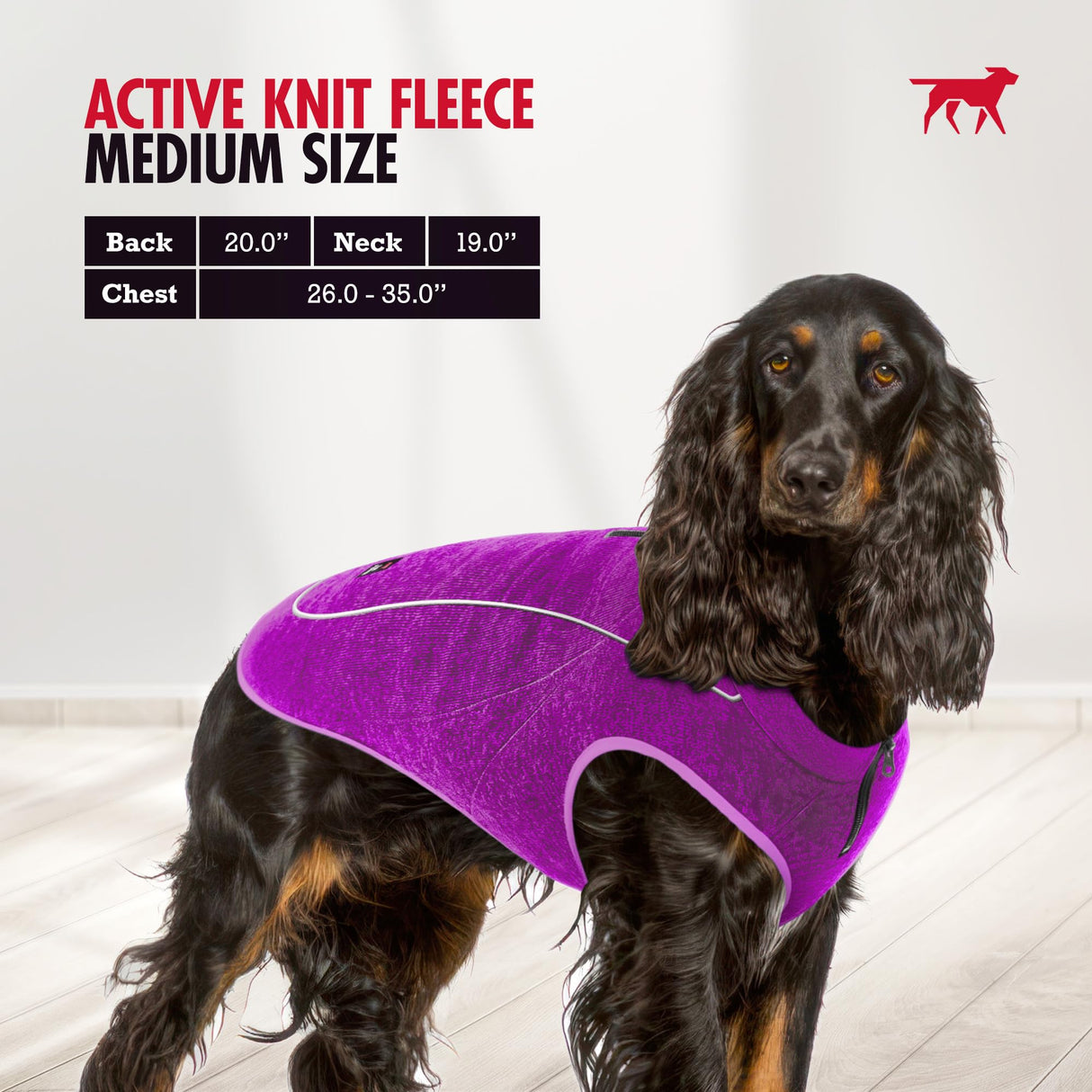 Insulated Fleece Sweater for Dogs | Lightweight Warm Dog Vest | Zipper Port for Harness | Cold Weather Winter Jacket | Rain Snow Repellant Coat | Adjustable for Small Medium Large Girl Dogs (Purple/M)
