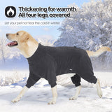 Pinellia Fleece Dog Sweater for Small Medium Large Dog for Run Walk Sleep Pet Winter Jacket & Windproof Clothes Coat XL Grey