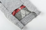 Grey Argyle Knit Pet Sweaters Clothes for Medium Dogs, Classic Gray X-Large (XL) Size