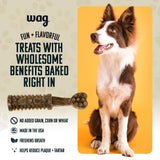 Wag Dental Dog Treats to Help Clean Teeth & Freshen Breath - Medium, Unflavored, 36 Count (Pack of 1)