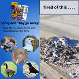 Bird Repellent Spray, Residential Bird Problem Solution by Flock Free Bird Control, 4 oz Concentrate