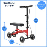 Medline Four-Wheel Junior Knee Walker with Brake– Maneuverable, Comfortable, Crutch Alternative for Moderate Weight Support, Injury & Recovery